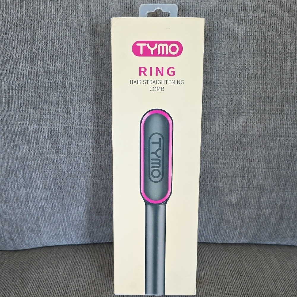 TYMO Ring Hair Straightening Comb - Black, New In Box.